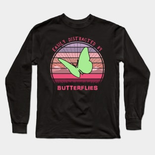 Easily Distracted By Butterflies 2 Long Sleeve T-Shirt